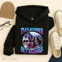 Even Baddies Get Saddies Opossum Funny Hoodie thumb 4