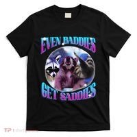 Even Baddies Get Saddies Opossum Funny T-Shirt thumb 0