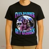 Even Baddies Get Saddies Opossum Funny T-Shirt thumb 3