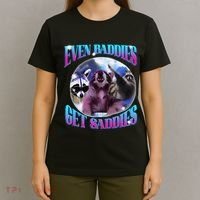 Even Baddies Get Saddies Opossum Funny T-Shirt thumb 4