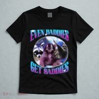 Even Baddies Get Saddies Opossum Funny T-Shirt thumb 5