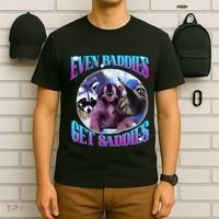 Even Baddies Get Saddies Opossum Funny T-Shirt thumb 6