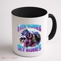 Even Baddies Get Saddies Opossum Funny Coffee Mug thumb 1