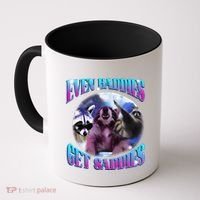Even Baddies Get Saddies Opossum Funny Coffee Mug thumb 0