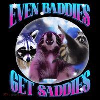 Even Baddies Get Saddies Opossum Funny Women's Hoodie thumb 2