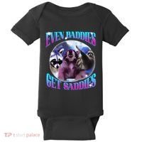 Even Baddies Get Saddies Opossum Funny Baby Bodysuit thumb 0