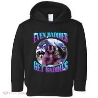 Even Baddies Get Saddies Opossum Funny Toddler Hoodie thumb 0