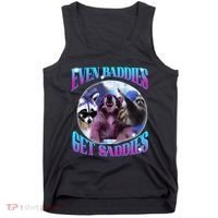 Even Baddies Get Saddies Opossum Funny Tank Top thumb 0
