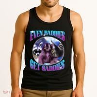 Even Baddies Get Saddies Opossum Funny Tank Top thumb 3