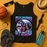 Even Baddies Get Saddies Opossum Funny Tank Top thumb 4