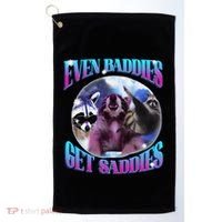 Even Baddies Get Saddies Opossum Funny Golf Towel thumb 0