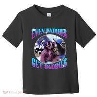 Even Baddies Get Saddies Opossum Funny Toddler T-Shirt thumb 0