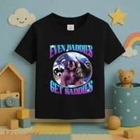 Even Baddies Get Saddies Opossum Funny Toddler T-Shirt thumb 3