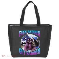 Even Baddies Get Saddies Opossum Funny Tote Bag thumb 0