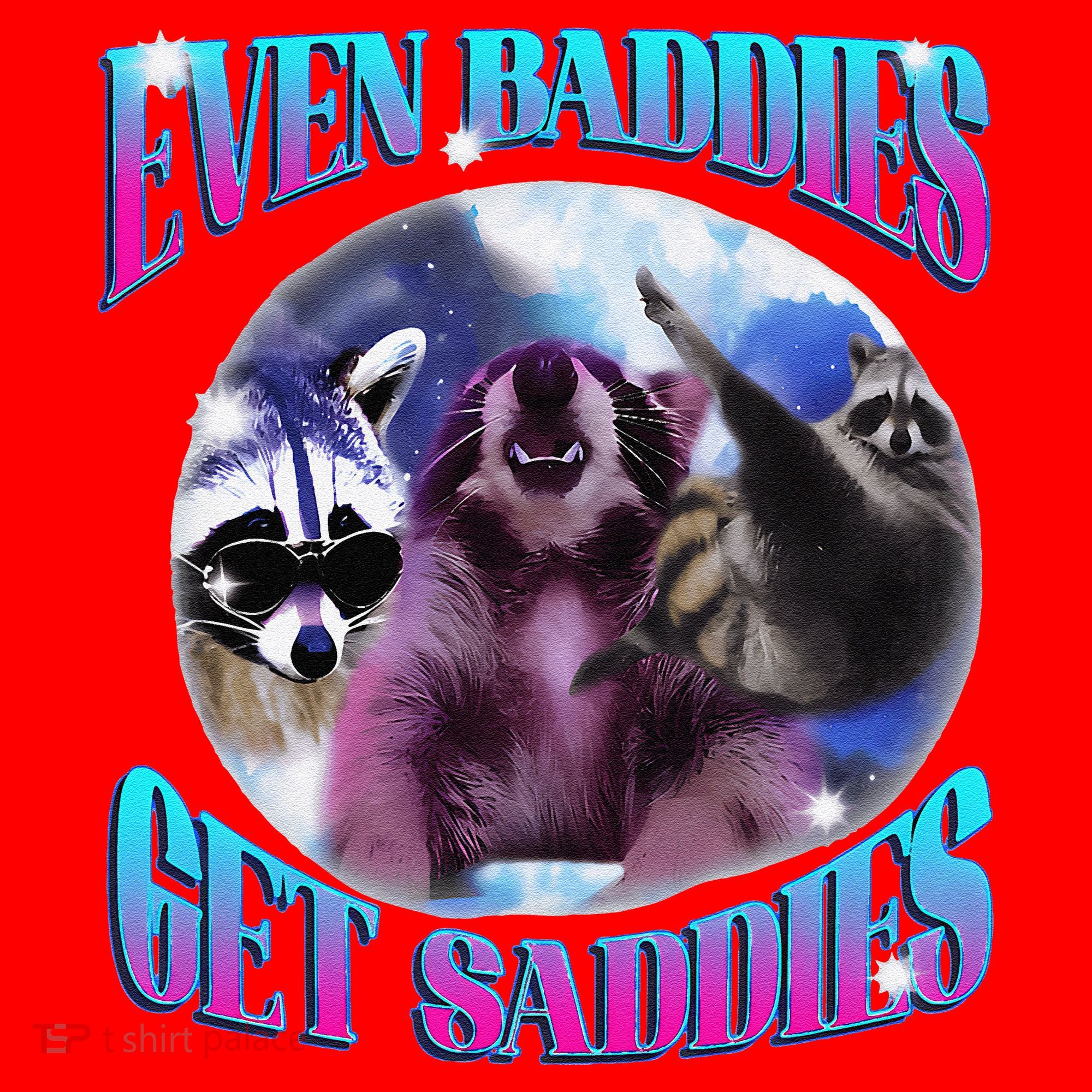 Even Baddies Get Saddies Opossum Funny Santa Hat