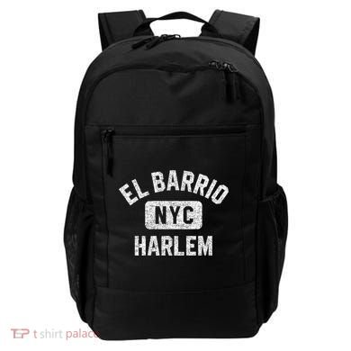 El Barrio Harlem Nyc Gym Style Distressed White Print Gift Backpack