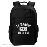 El Barrio Harlem Nyc Gym Style Distressed White Print Gift Backpack thumb 0