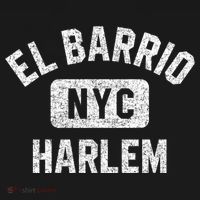 El Barrio Harlem Nyc Gym Style Distressed White Print Gift Women's Hoodie thumb 2