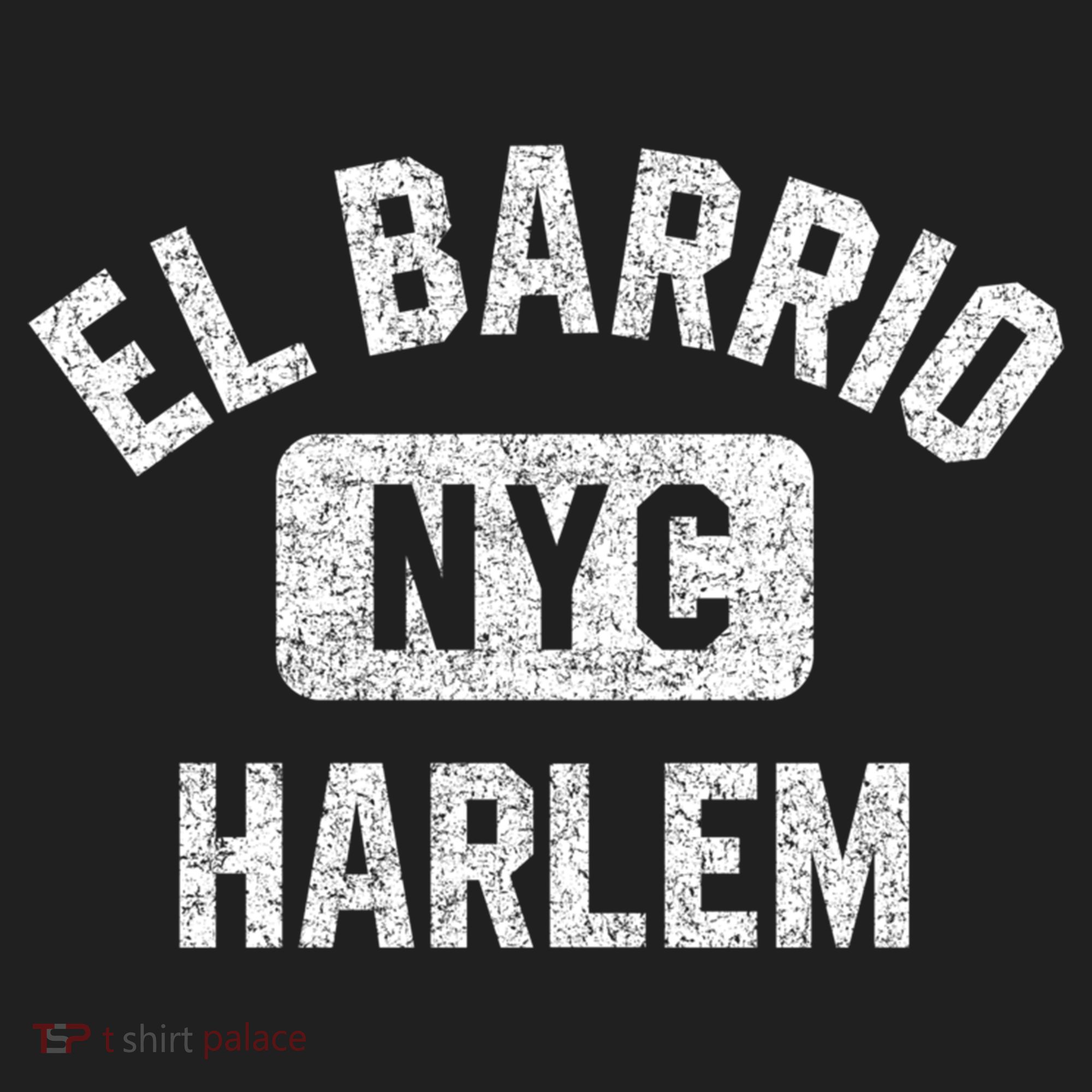 El Barrio Harlem Nyc Gym Style Distressed White Print Gift Hat