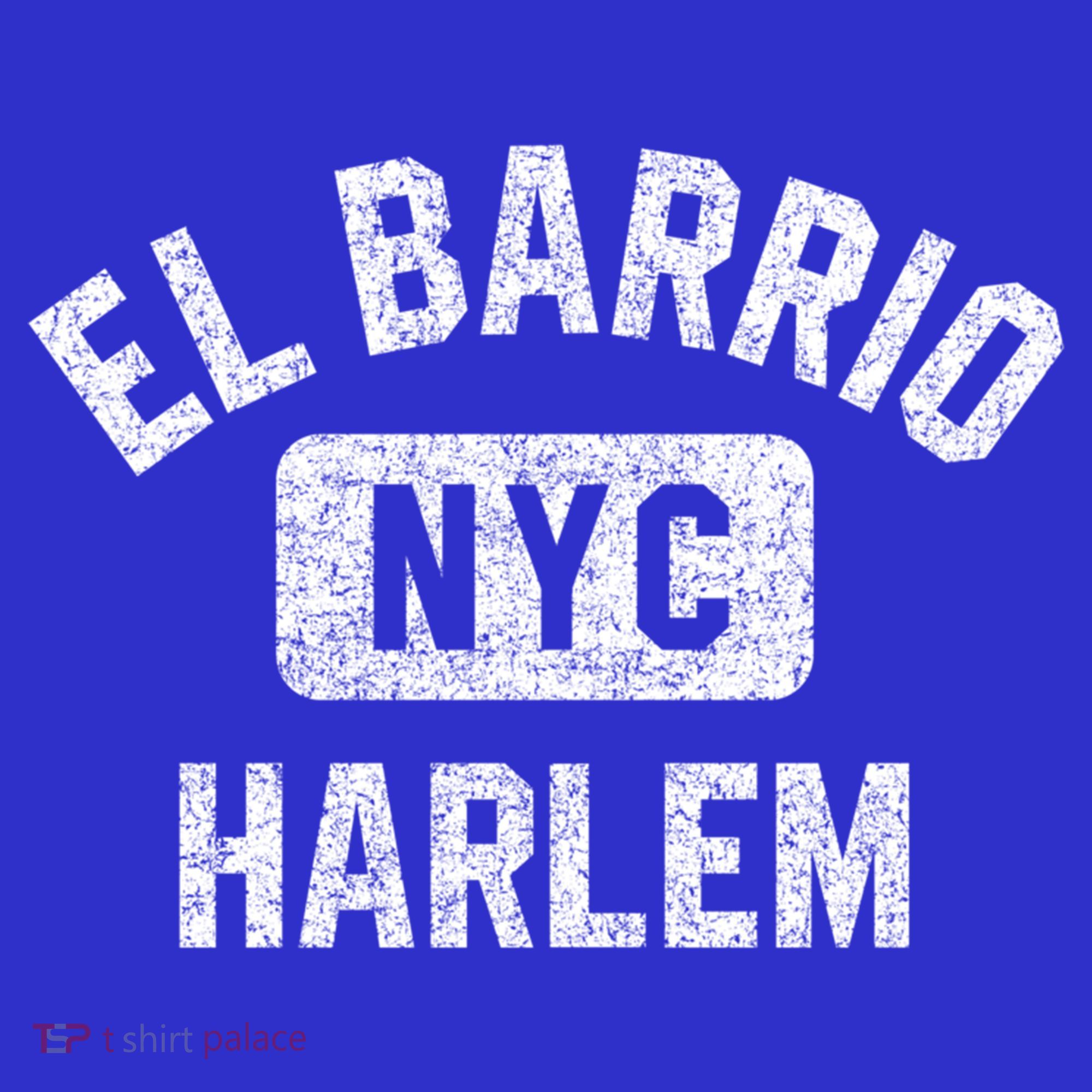El Barrio Harlem Nyc Gym Style Distressed White Print Gift Hoodie