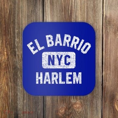El Barrio Harlem Nyc Gym Style Distressed White Print Gift Coaster