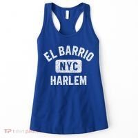 El Barrio Harlem Nyc Gym Style Distressed White Print Gift Women's Tank Top thumb 0