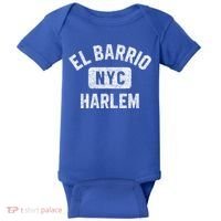 El Barrio Harlem Nyc Gym Style Distressed White Print Gift Baby Bodysuit thumb 0