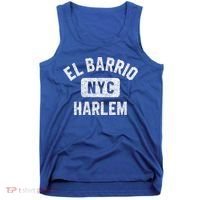 El Barrio Harlem Nyc Gym Style Distressed White Print Gift Tank Top thumb 0