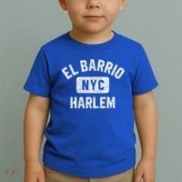 El Barrio Harlem Nyc Gym Style Distressed White Print Gift Toddler T-Shirt thumb 2