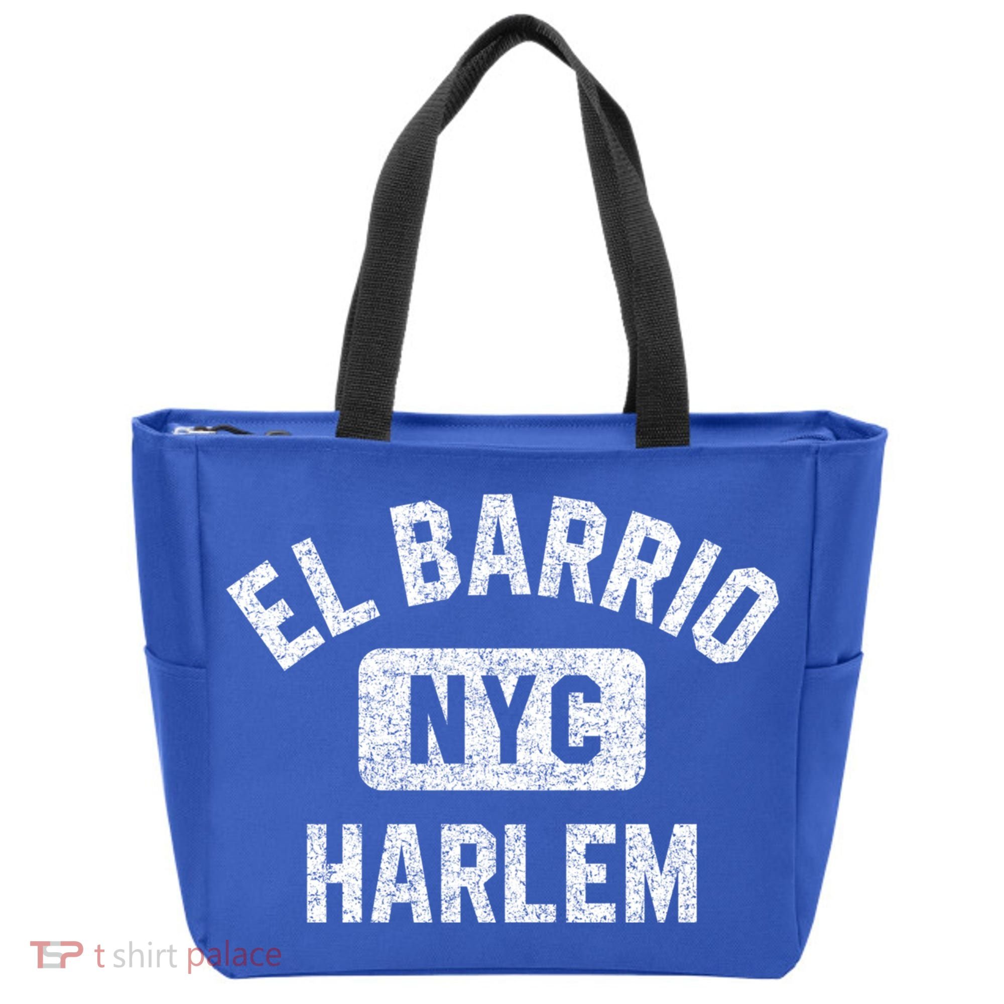 El Barrio Harlem Nyc Gym Style Distressed White Print Gift Tote Bag