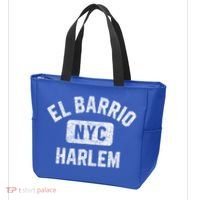 El Barrio Harlem Nyc Gym Style Distressed White Print Gift Tote Bag thumb 3