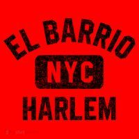 El Barrio Harlem Nyc Gym Style Distressed White Print Gift Santa Hat thumb 1