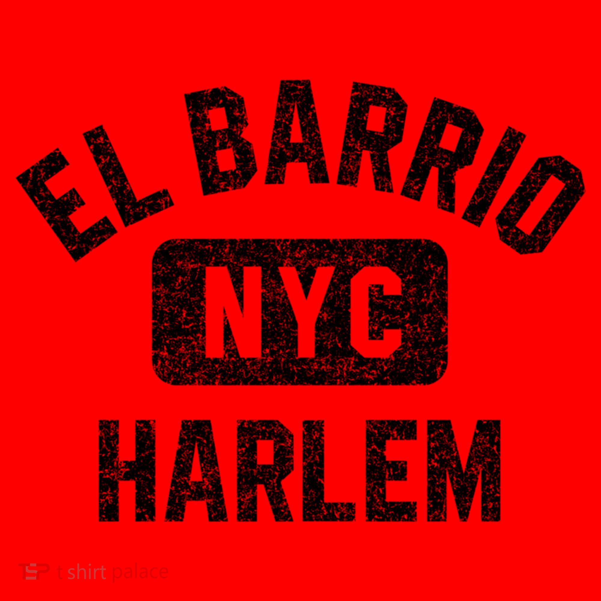 El Barrio Harlem Nyc Gym Style Distressed White Print Gift Santa Hat