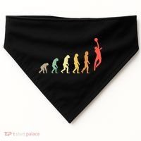 Evolution Basketball Human Evolution Basketball Player Silhouette Basketball USA-Made Doggie Bandana thumb 0