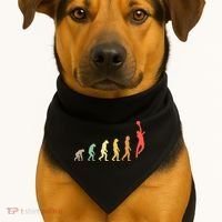 Evolution Basketball Human Evolution Basketball Player Silhouette Basketball USA-Made Doggie Bandana thumb 1