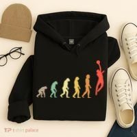 Evolution Basketball Human Evolution Basketball Player Silhouette Basketball Hoodie thumb 4