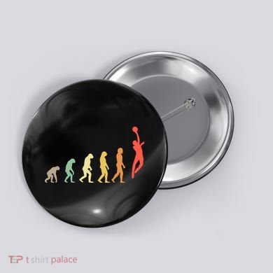 Evolution Basketball Human Evolution Basketball Player Silhouette Basketball Button