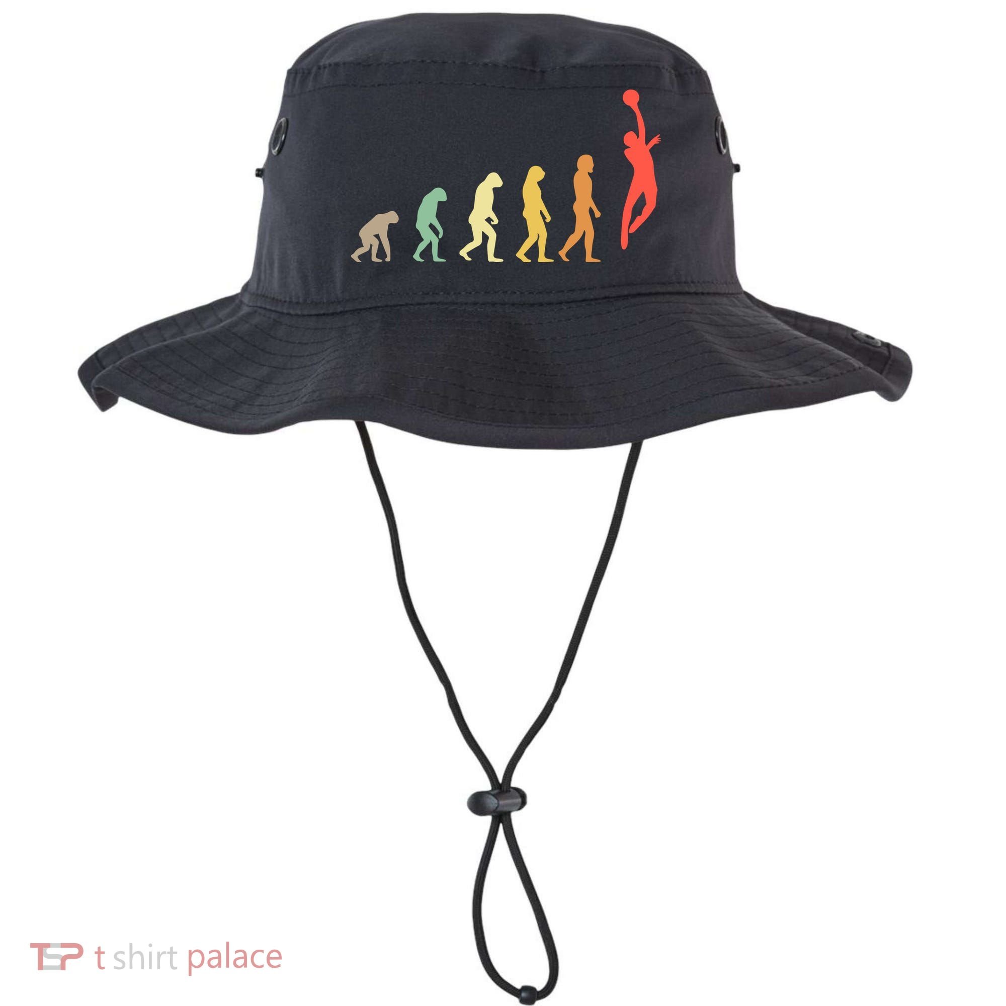 Evolution Basketball Human Evolution Basketball Player Silhouette Basketball Bucket Hat