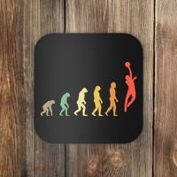 Evolution Basketball Human Evolution Basketball Player Silhouette Basketball Coaster thumb 0