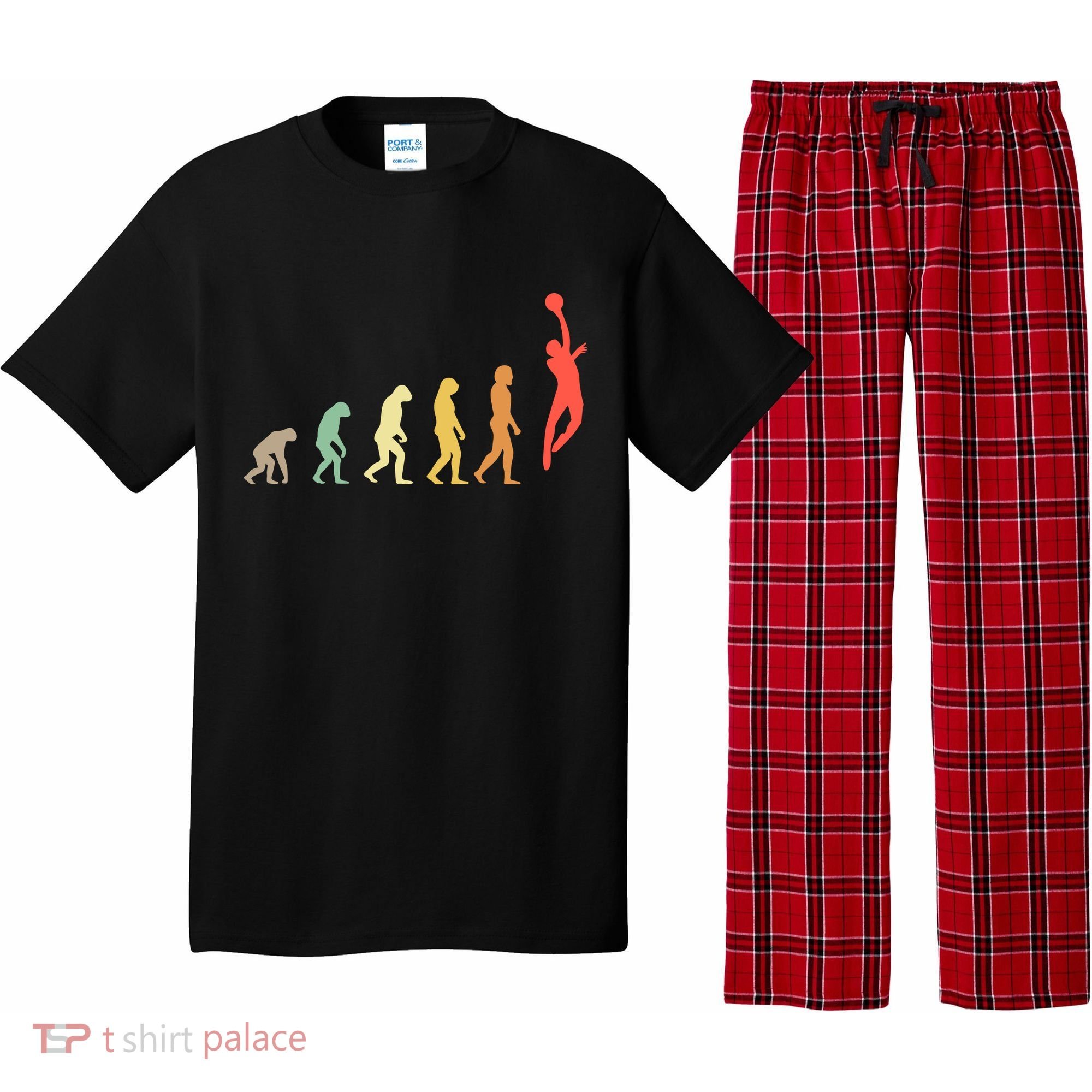 Evolution Basketball Human Evolution Basketball Player Silhouette Basketball Pajama Set
