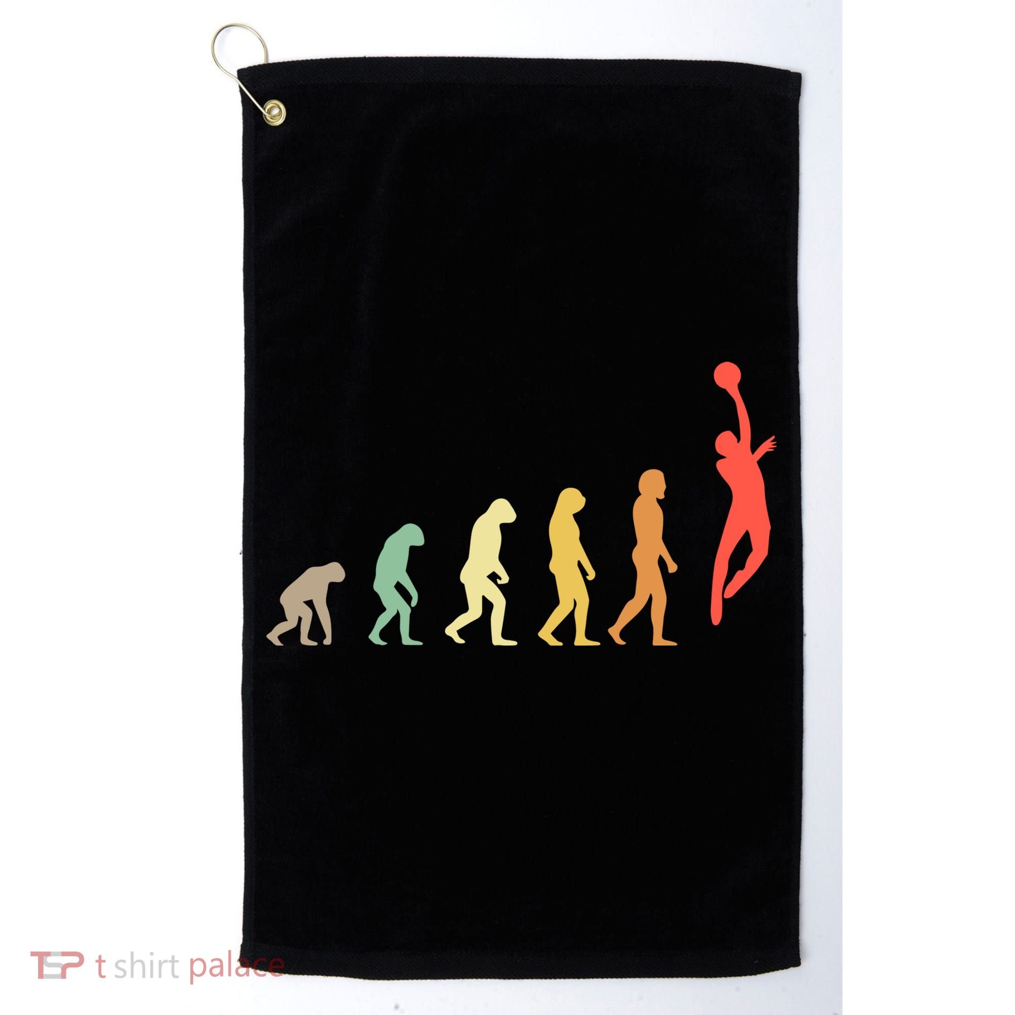 Evolution Basketball Human Evolution Basketball Player Silhouette Basketball Golf Towel