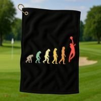 Evolution Basketball Human Evolution Basketball Player Silhouette Basketball Golf Towel thumb 1