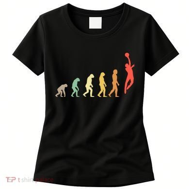 Evolution Basketball Human Evolution Basketball Player Silhouette Basketball Women's T-Shirt