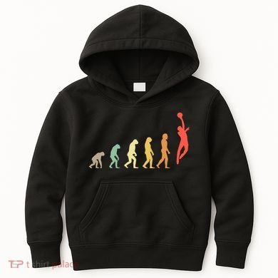 Evolution Basketball Human Evolution Basketball Player Silhouette Basketball Kids Hoodie