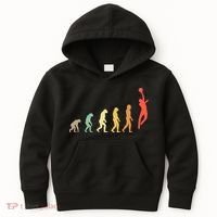 Evolution Basketball Human Evolution Basketball Player Silhouette Basketball Kids Hoodie thumb 0