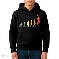 Evolution Basketball Human Evolution Basketball Player Silhouette Basketball Kids Hoodie thumb 4