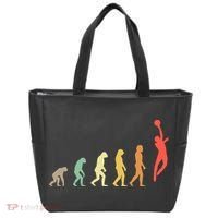 Evolution Basketball Human Evolution Basketball Player Silhouette Basketball Tote Bag thumb 0