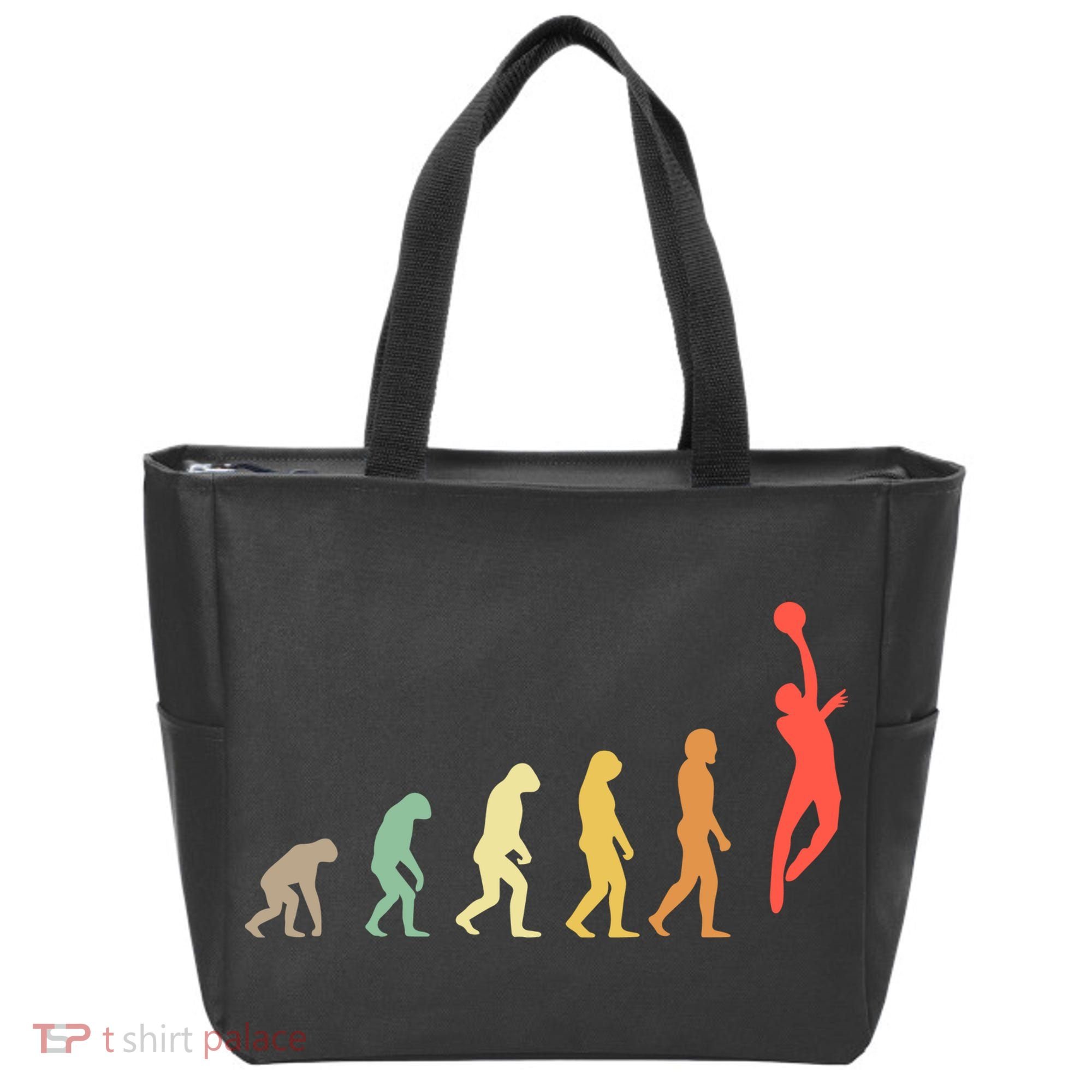 Evolution Basketball Human Evolution Basketball Player Silhouette Basketball Tote Bag