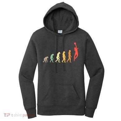Evolution Basketball Human Evolution Basketball Player Silhouette Basketball Women's Hoodie