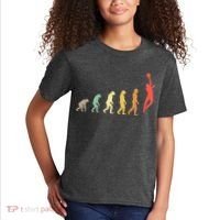 Evolution Basketball Human Evolution Basketball Player Silhouette Basketball Kids T-Shirt thumb 2